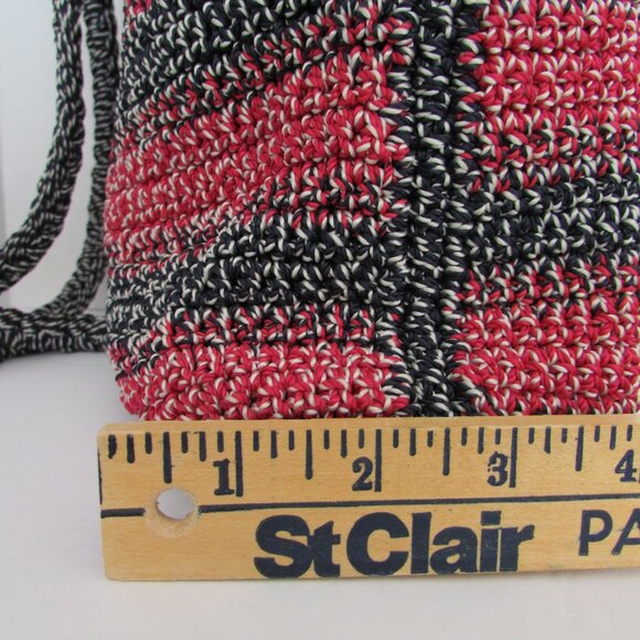 The Sak Boho Chic Crochet Drawstring Backpack Peace Sign - Picture 9 of 9